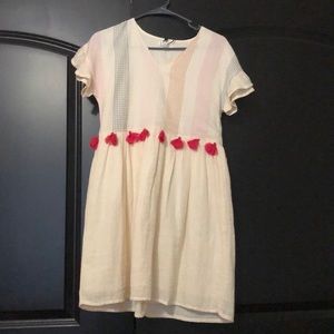 Cream Colored tassel dress!